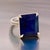 Natural Solitaire Sapphire Ring 6.5 14k W Gold 7 TCW Certified For Sale - Image 11 of 18