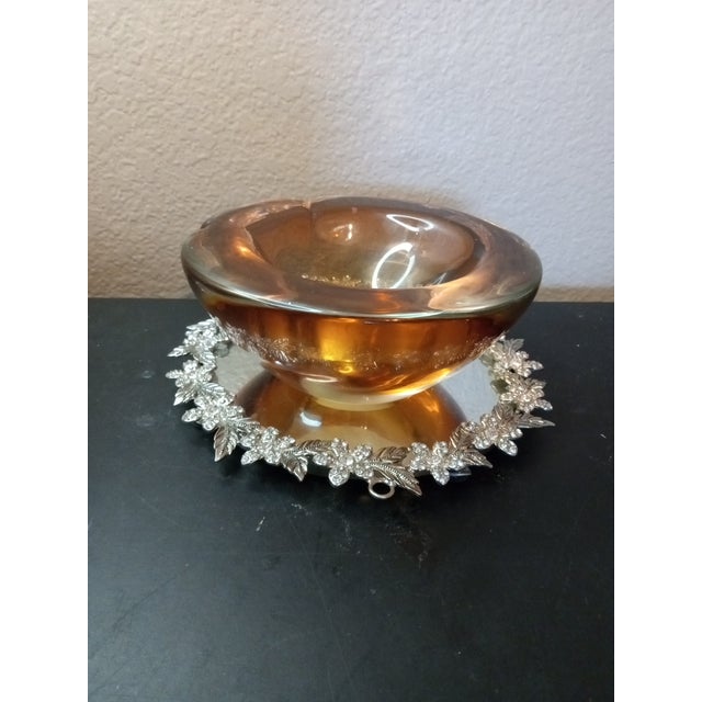 Glass 1980s Stunning MCM Signed Coquille Flygsfors Sweden by Paul Kedelv Sommerso Bowl. For Sale - Image 7 of 8