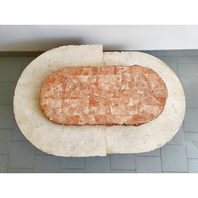Vintage Coffee Table in Mactan Stone by Magnussen Ponte, 1980s For Sale - Image 3 of 14