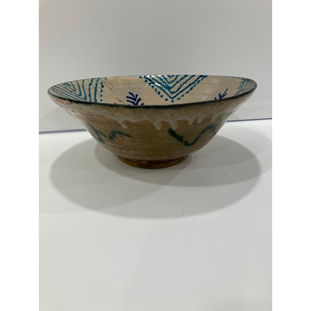 This handcrafted bowl is also hand painted Istalif pottery is from the northern district of Kabul traditional style for...