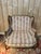 Large Louis XVI style wingback armchair in giltwood with original velvet upholstery! The frame is perfectly stable\. Seat...