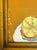 Wood Vintage Lemon Still Life in Ochre Frame, Impressionist, Mid 20th C, Signed For Sale - Image 7 of 10