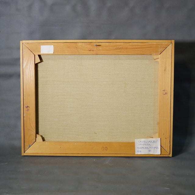 1970s Castelsardo, Sardinia, 1978 – Oil Painting by Alexander Michael For Sale - Image 5 of 6