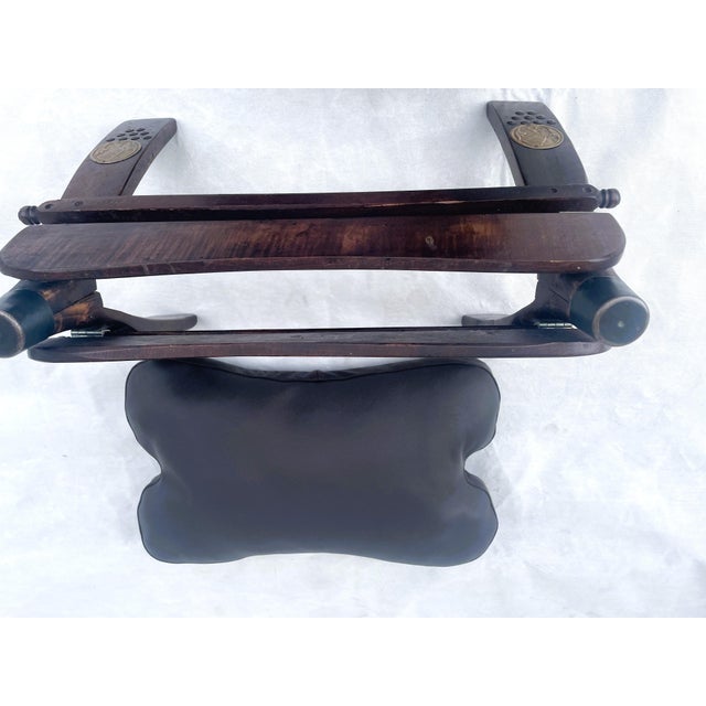 Vintage Camel Saddle Ottoman in Leather, 1960s For Sale - Image 11 of 16