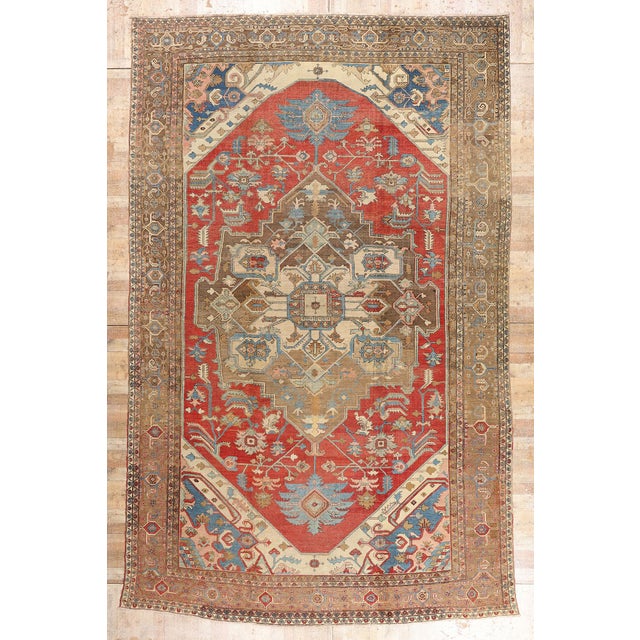 Late 19th Century Persian Serapi Rug, 12'00 X 18'11 For Sale - Image 10 of 10