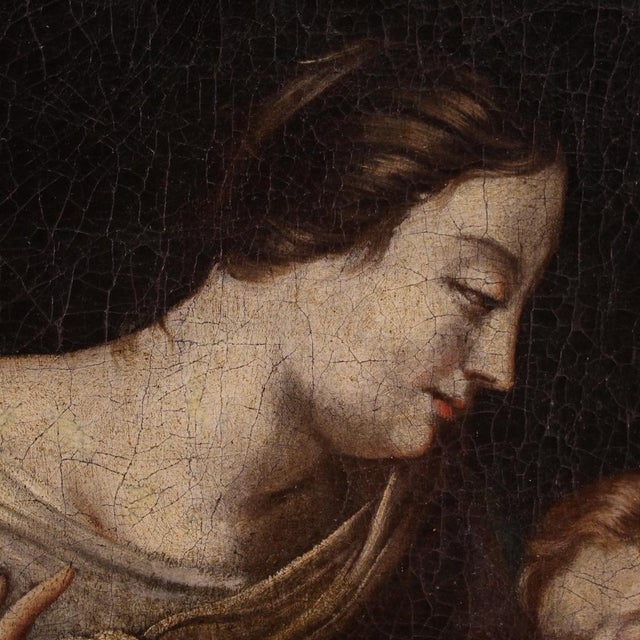 Madonna and Child, 1740, Small Oil on Canvas, Framed For Sale - Image 14 of 16