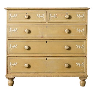 English 19th Century Painted Chest of Drawers For Sale