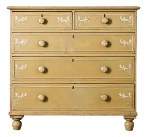 English 19th Century Painted Chest of Drawers