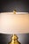 Late 20th Century Hollywood Regency White Fluted Ceramic & Brass Urn Table Lamp, 34” For Sale - Image 4 of 8