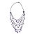 Ralph Lauren Faceted Amethyst and Sterling Silver 3 Tiered Necklace For Sale
