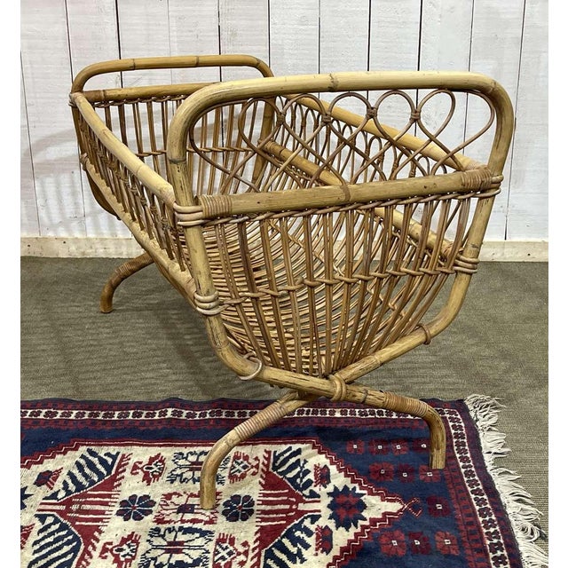 Rattan Baby Bed, 1960s For Sale - Image 3 of 12