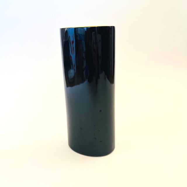 Black Tall Black Iris Vase For Sale - Image 8 of 9