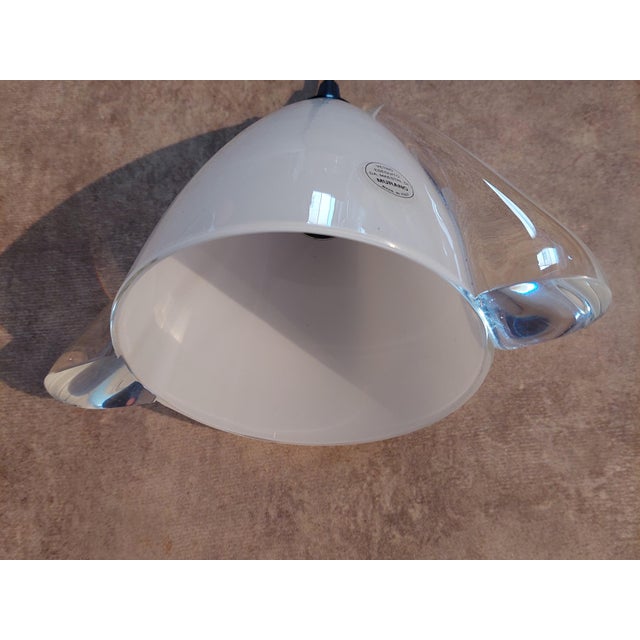 Mid-Century Modern Italian White Murano Glass Suspension Lamps, 1970s, Set of 2 For Sale - Image 3 of 9