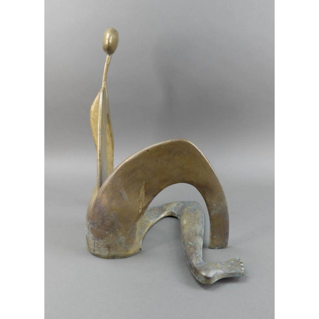 Vintage Arleen Eichengreen & Nancy Gensburg Signed Abstract Reclining Figure Sculpture For Sale In Miami - Image 6 of 9