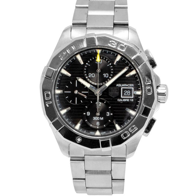 Brand: Tag Heuer Gender: Men's Metal Type: Stainless Steel Length: 7.50 inches Diameter: 43.00 mm Weight: 222.79 grams TAG...