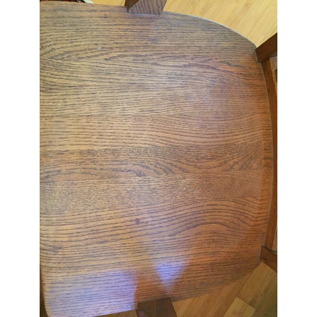 Pair of Craftsman Antique Library Oak Chairs For Sale In Seattle - Image 6 of 6