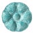 Vintage French Gien Turquoise Majolica Oyster Plate For Sale