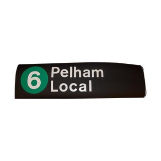 1980s New York City #6 Train Subway Sign For Sale