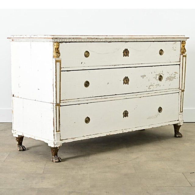 Dutch Empire 19th Century Painted Commode For Sale - Image 11 of 12