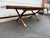 Vintage Cushman Colonial Creations Farmhouse Style Solid Maple Sawbuck Table With Trestle Base With 2 Leaves For Sale - Image 14 of 17