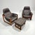 This listing is for an exceptional and very rare mid-century modern brazilian vintage lounge leather armchair set with...