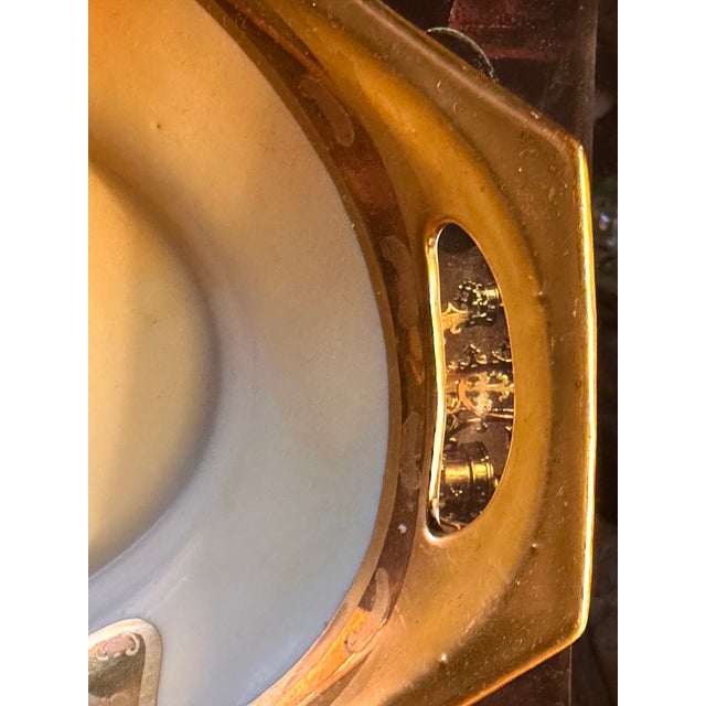 1910s Chicago Osborne Art Studio Hand-Painted Art Nouveau Poppy Porcelain Tray – Signed Osborne For Sale In Chicago - Image 6 of 18