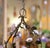 French Early 20th C. French Four-Light Floral Tole Chandelier With Porcelain Flowers For Sale - Image 3 of 10