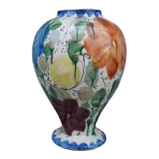 Colorful Oaxacan Dripware Vase, Circa 1930s For Sale
