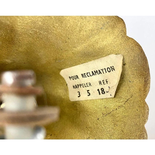 Vintage Gilt Brass & Glass Chandelier, Belgium, 1980s For Sale - Image 9 of 11