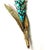 Vintage 14k Gold Turquoise Leaf-Form Brooch, Mid-20th Century, 11.19g For Sale In Tampa - Image 6 of 8