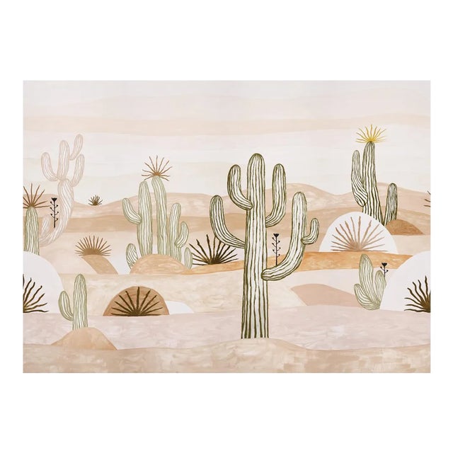 Schumacher Desert Scape Wallpaper Panel Set in Mojave - 4 Panels For Sale