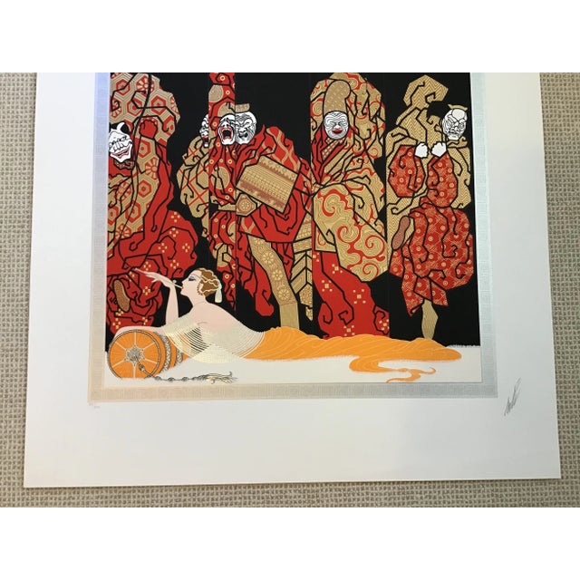 1980s Erte Limited Edition Opium & Mah Jongg Suite Serigraphs - Set of 2 For Sale - Image 9 of 11