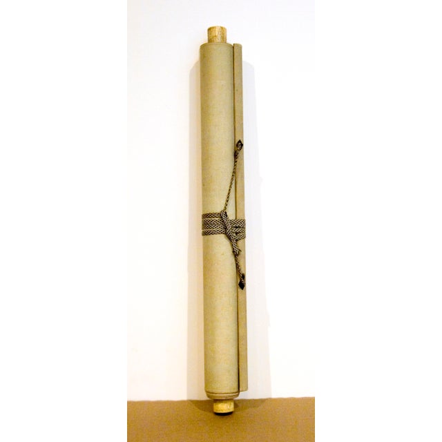 Japanese Calligraphy Sutra Scroll For Sale In Portland, OR - Image 6 of 7