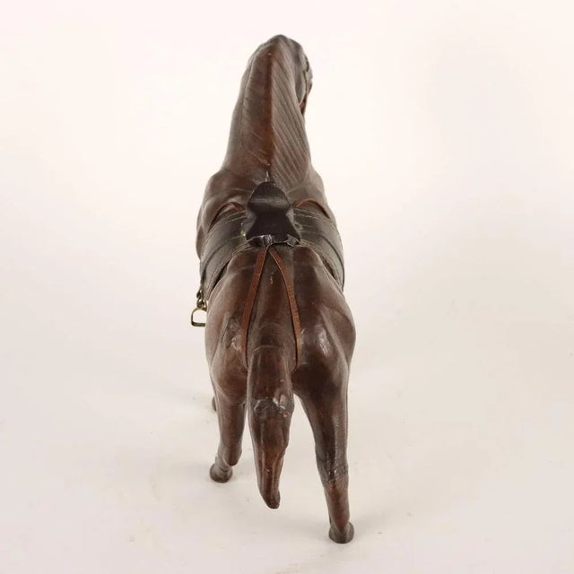 Leather Horse with Metal Elements For Sale - Image 10 of 11