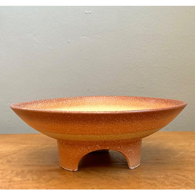 Ceramic Vintage MCM Textured Ceramic Bowl For Sale - Image 7 of 14