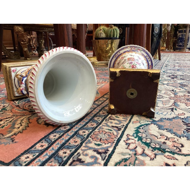 Ceramic Pair of Samson Famille Rose Porcelain Vases For Sale - Image 7 of 13