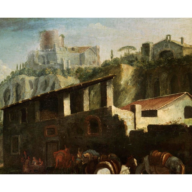 Pieter Van Bloemen, View of Rome Palatine Landscape, 1700, Oil on Canvas For Sale - Image 7 of 11