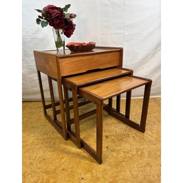 Vintage British Teak Nest of Tables from G-Plan, 1960s, Set of 3 For Sale - Image 9 of 10
