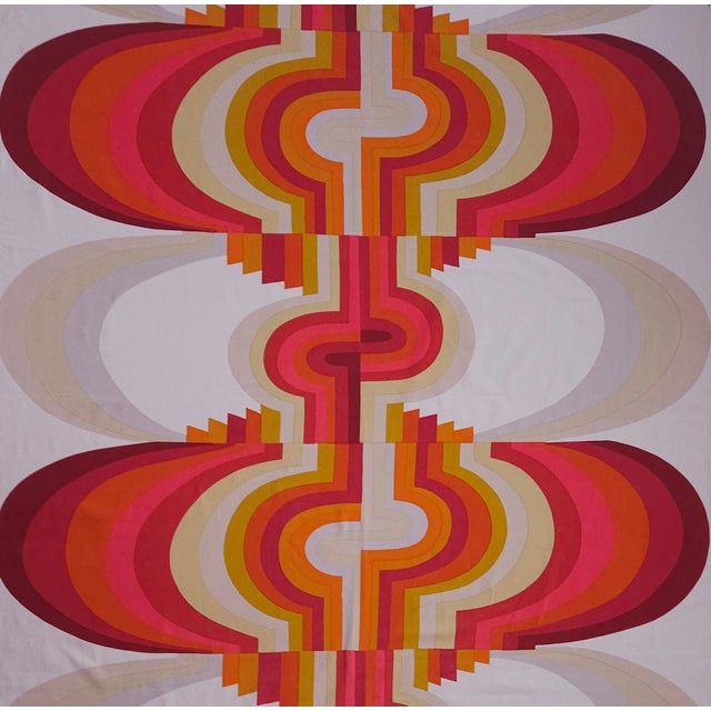 Red Vintage Omahar Fabric Panel by Francisca Reichardt for Knoll International, 1971 For Sale - Image 8 of 8