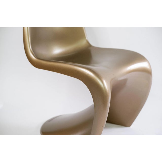 Vitra Panton Chair in Gold from Vitra, 1990s For Sale - Image 4 of 7