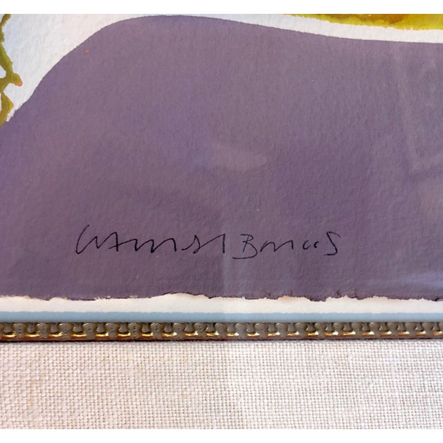 Lamar Briggs, Modernist Abstract Expressionist Mod Day Glo Neon Color Field Acrylic Painting, c.1980s For Sale - Image 4 of 8