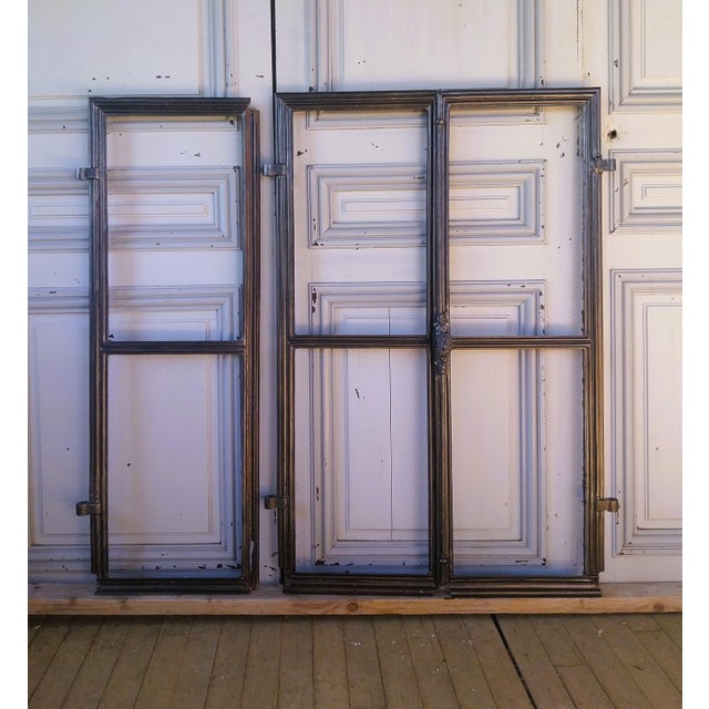 Gray Antique Castle Stained-Glass Window, Set of 3 For Sale - Image 8 of 8