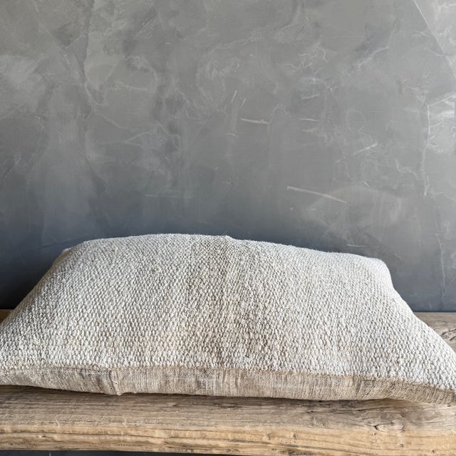 Not Yet Made - Made To Order Vintage Turkish Hemp Rug Pillow 18" X 29" With Down Insert For Sale - Image 5 of 10