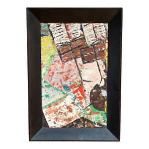 Zel Dorson (American 20th Century) Abstract Oil Painting on Board "Music"