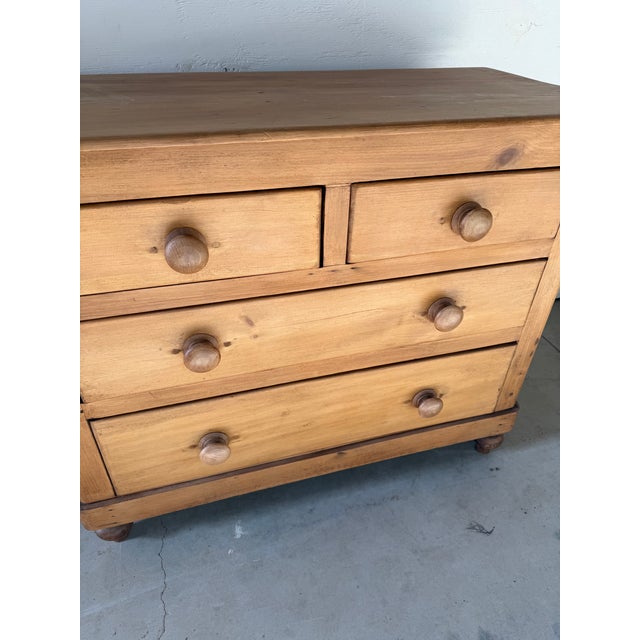 Wood Antique Pine Two Over Two Drawers - Chest of Drawers From England For Sale - Image 7 of 18