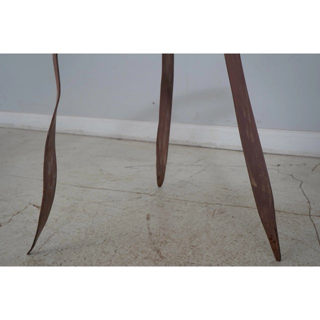 Metal Modern Artistic Sculpture Iron Table & Chair Set For Sale - Image 7 of 12