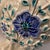 Mid-Century Modern Italian Attributed to Alvino Bagni Ceramic Owl Figurine With Blue Jewel Glass Eyes & Floral Crackle Glaze 10” White and Blue For Sale - Image 11 of 11