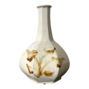 Mid 19th Century Korean Joseon Dynasty Ceramic Faceted Wine Bottle