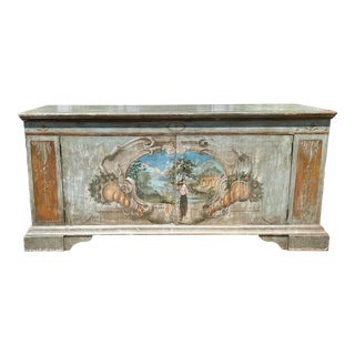 18th C Style Italian Venetian Paint Decorated Buffet Sideboard Credenza For Sale