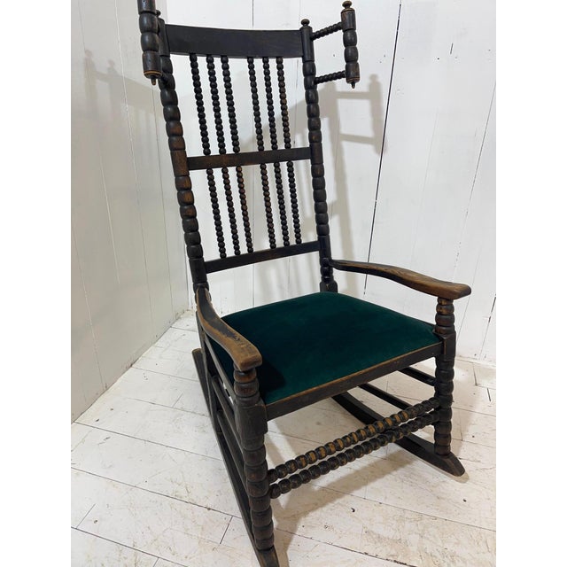 Bobbin Rocking Chair from Lancashire, 1830s For Sale - Image 11 of 14